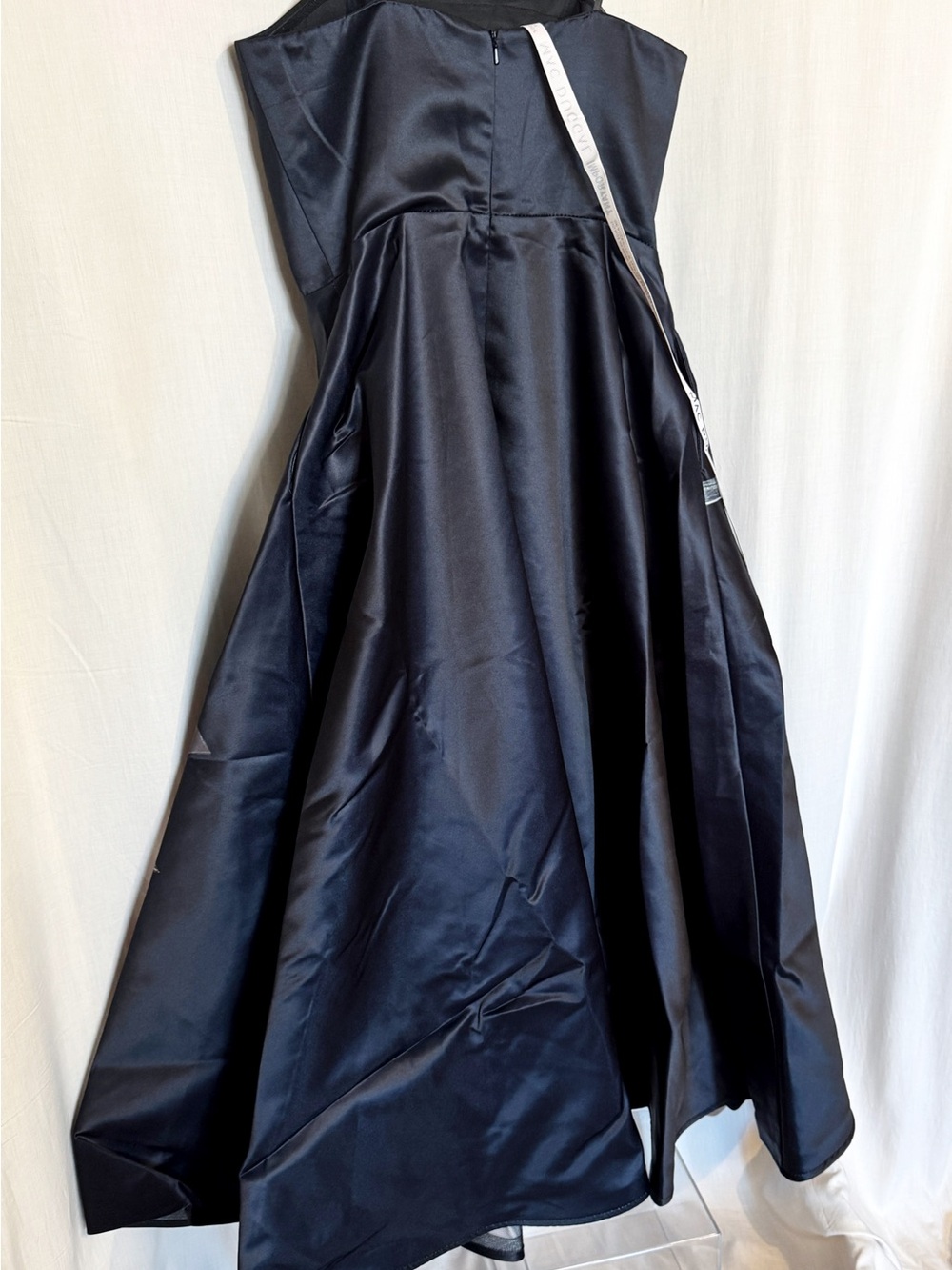 Mac Duggal Strapless Black Gown with Red Floral Accent - Picture 4 of 16